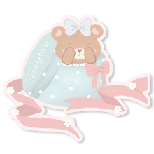 Load image into Gallery viewer, Teddy Peekaboo - Premium Velvet Sticker
