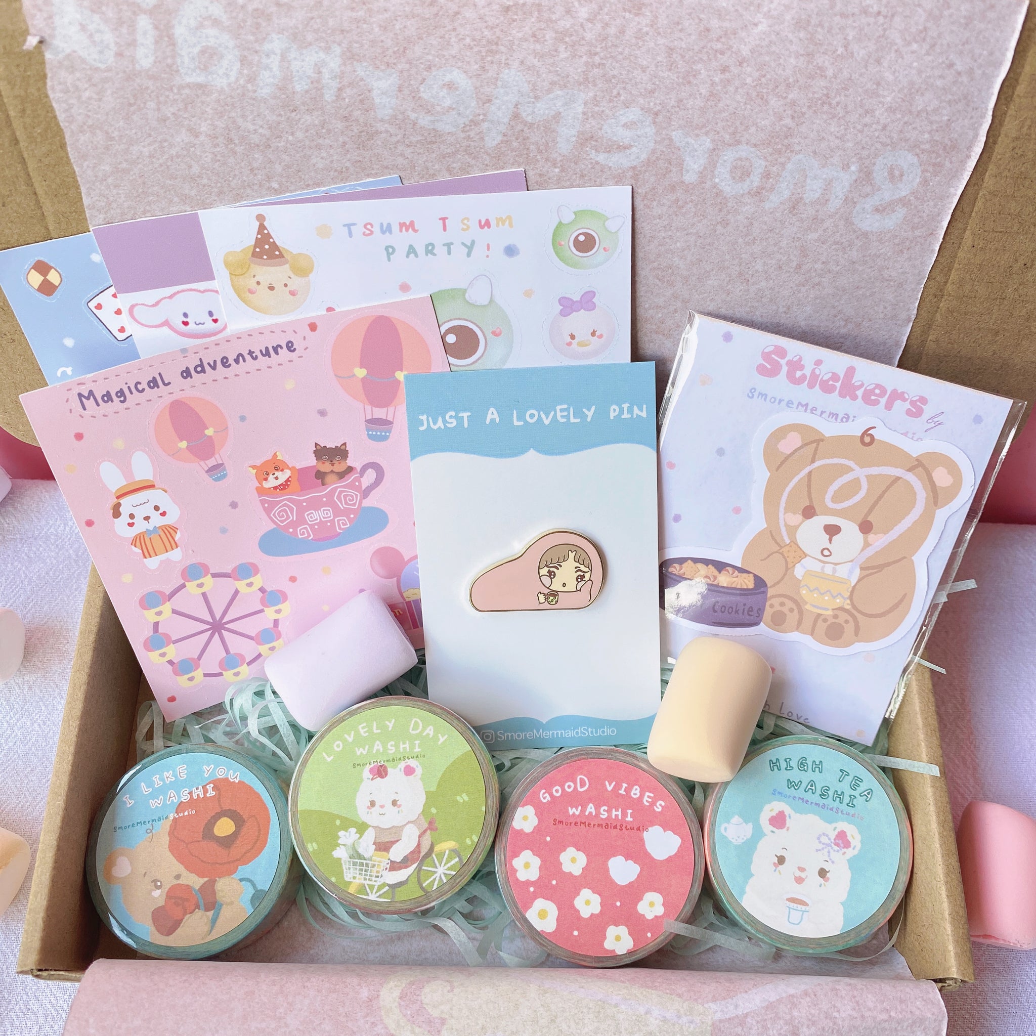 Boîte mystère kawaii, papeterie kawaii, fournitures surprise