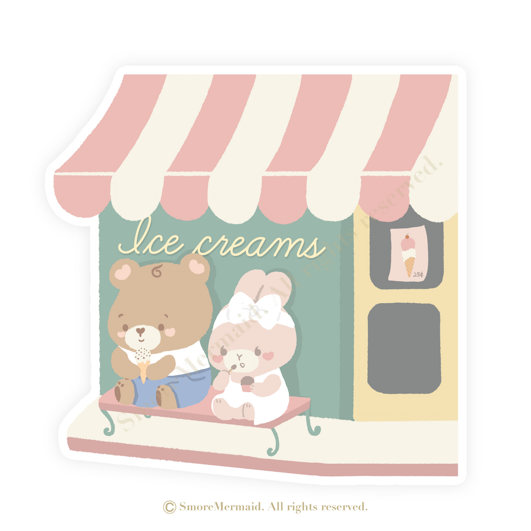 Ice cream shop Vinyl Sticker