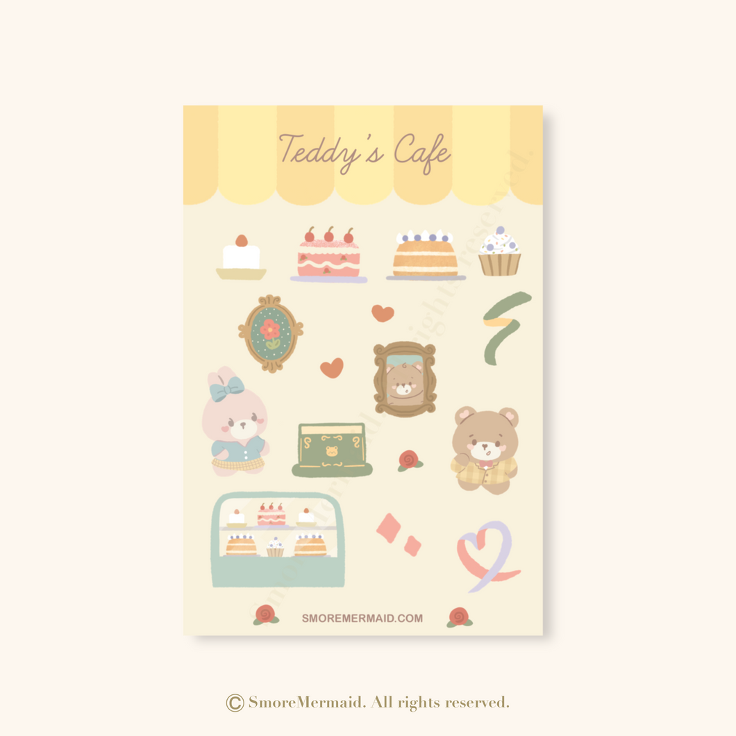 Teddy Cafe Sticker Sheet